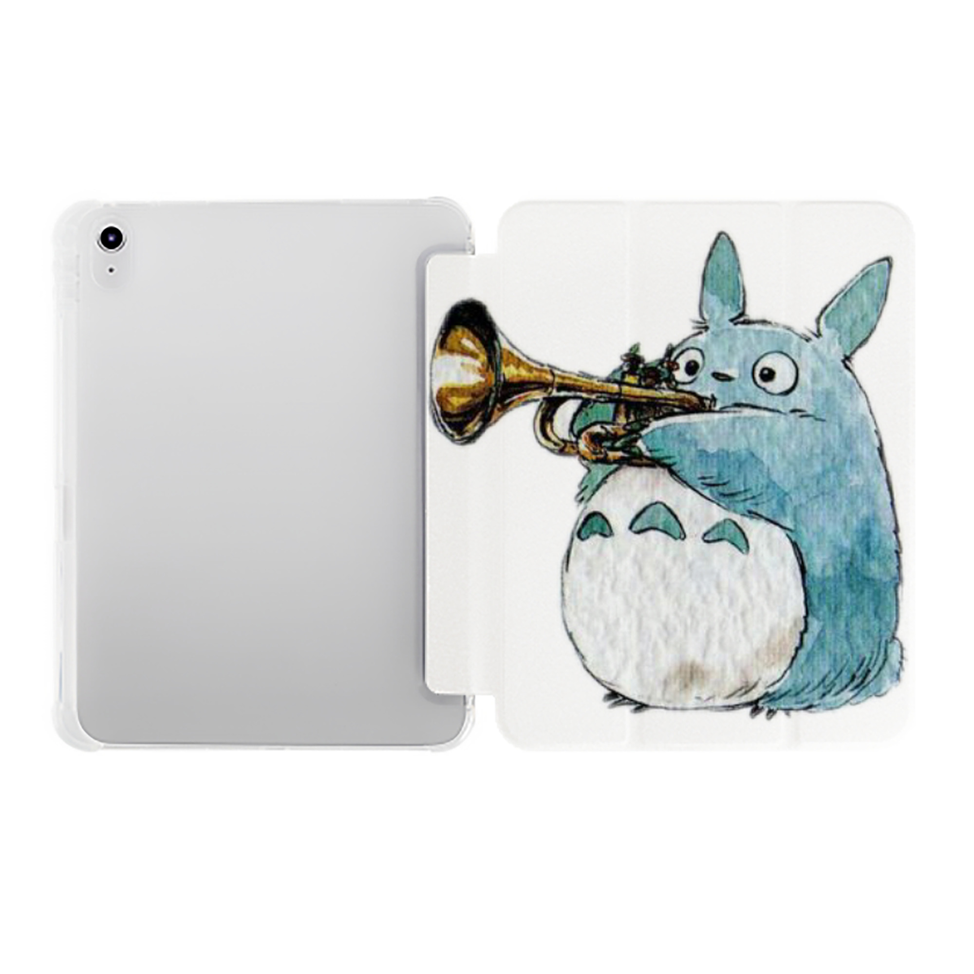 （画像用） となりのトトロ 草壁メイ 草壁サツキ My Neighbor Totoro Satsuki Kusakabe Mei Kusakabe IPad ケース ペン収納付き 三つ折りスタンド PUレザー×シリコン 対応機種9.5/10.5/10.9インチ